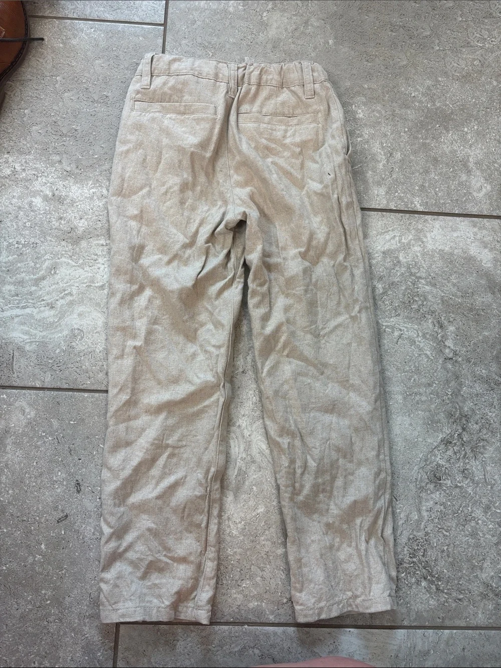Cat & Jack Light Beige Linen-Look Suit